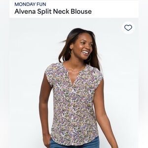 Alvena Split Neck Blouse - Stitch Fix